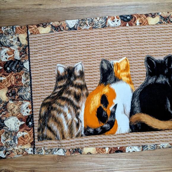 Vintage Double Sided Mama Cat and Kittens Pillow Case - Picture 8 of 8